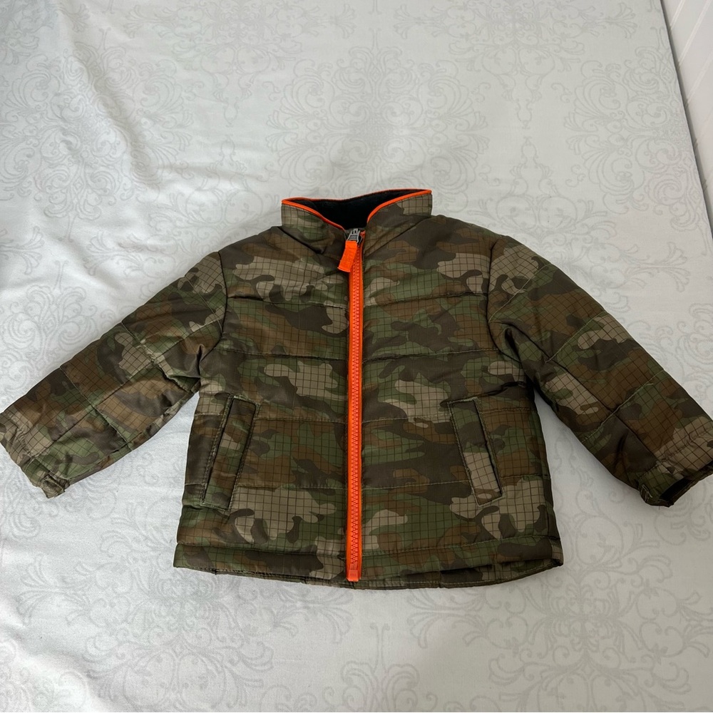 Healthtex Camouflague Print Full Zip Puffer Jacket Size 12M